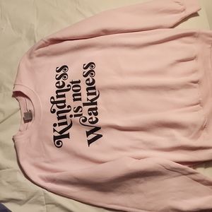 Quote pink medium crewneck sweater